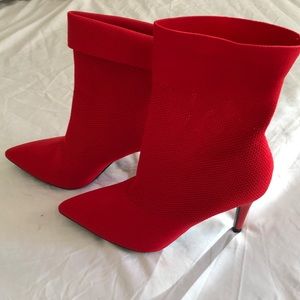 Red high heels boots for dinner dates parties etc